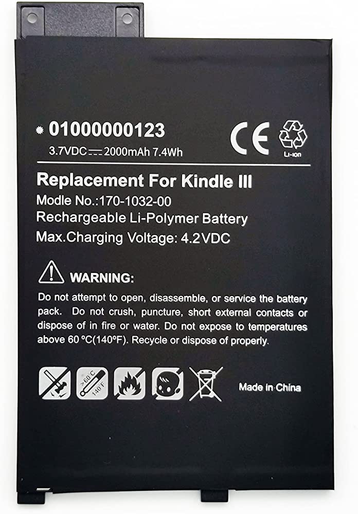 (image for) S11GTSF01A 170-1032-01 Amazon Kindle III 3 3G WiFi Keyboard Graphite Bateria