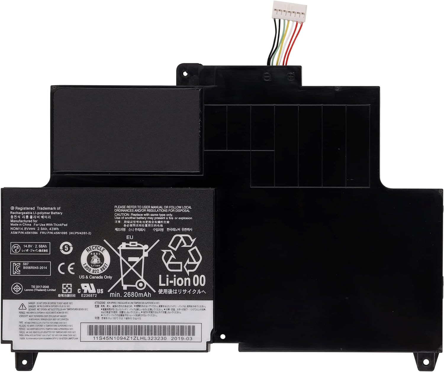 Bateria para Lenovo 45N1092, 45N1093, 45N1094, 45N1095