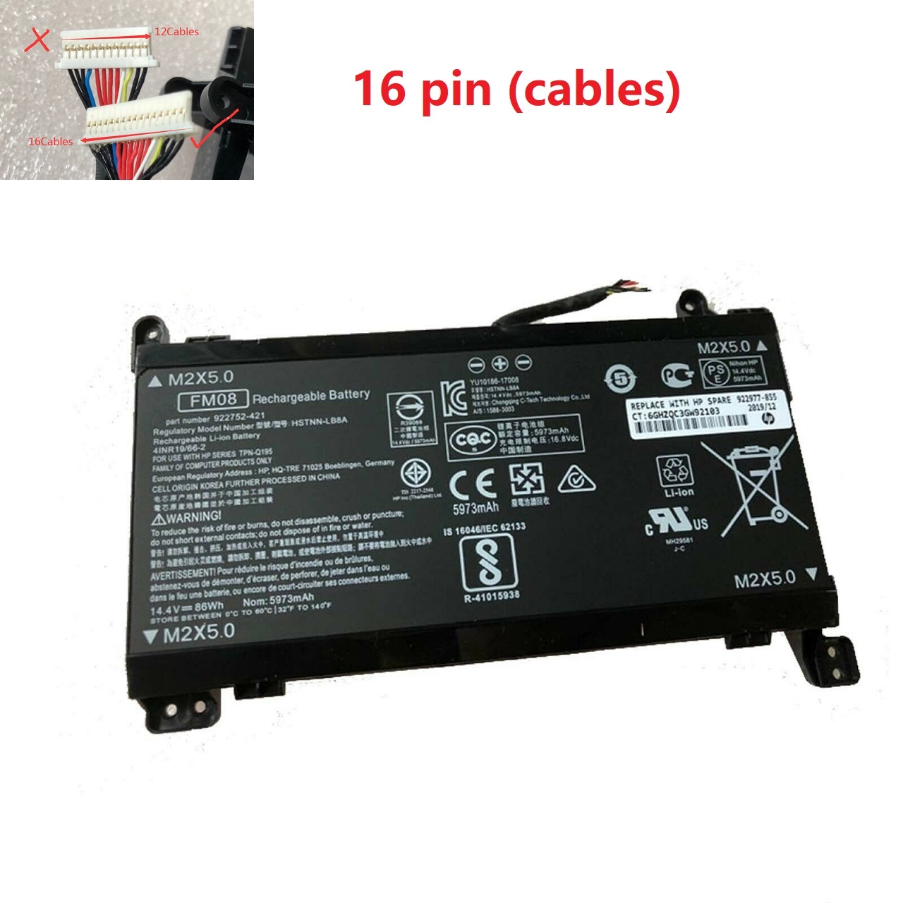 Bateria para Hp Omen 17-AN004NC 17-AN106TX 17-an030ng