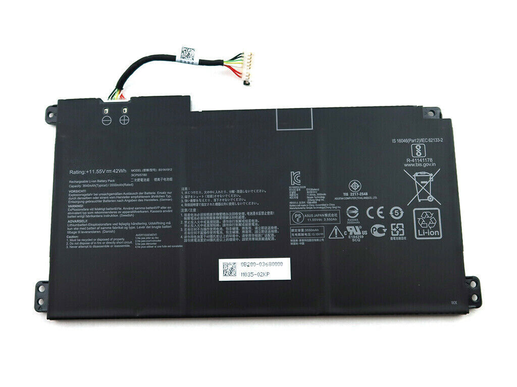 ASUS VivoBook 14 E410MA-EK007TS L410MA-BV037TS BV053TS E410KA-EK139TS F414MA L510MA R522MA E510MA Bateria compativel ASUS VivoBook 14 E410MA-EK007TS L410MA-BV037TS BV053TS E410KA-EK139TS F414MA L510MA R522MA E510MA Bateria compativel