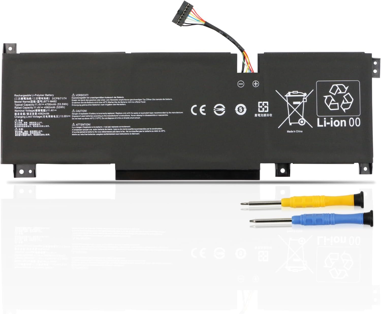 (image for) MSI Katana GF66 GF76 11UC 11UD 11UE 11SC 12UD 12UE 12UG 12UGS 12UX Bateria