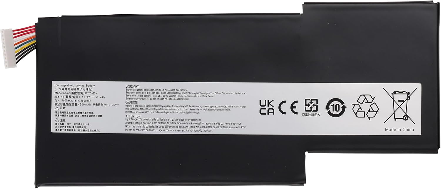 (image for) BTY-M6K MSI GF63 8RC-075AU,8RD-001CN,8RD-006CN,8RD-050NL,8RD-095XPL GS63VR 7RG Bateria