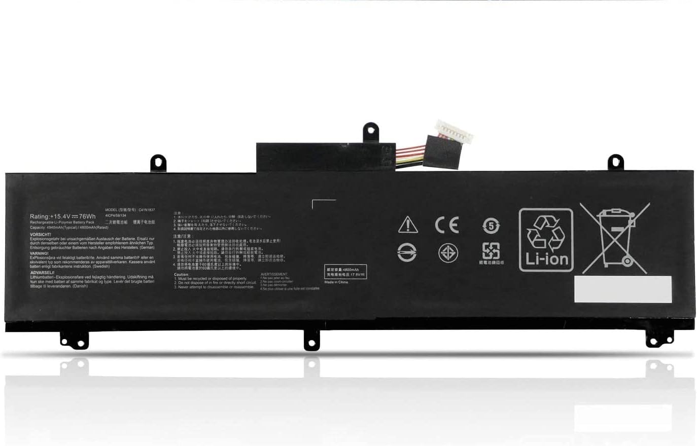 C41N1837 ASUS ROG Zephyrus GU502 GU502DU GU502GV GU502LU GU502LW GU502LV GX502LXS GX532GV GX532GW Bateria compativel C41N1837 ASUS ROG Zephyrus GU502 GU502DU GU502GV GU502LU GU502LW GU502LV GX502LXS GX532GV GX532GW Bateria compativel
