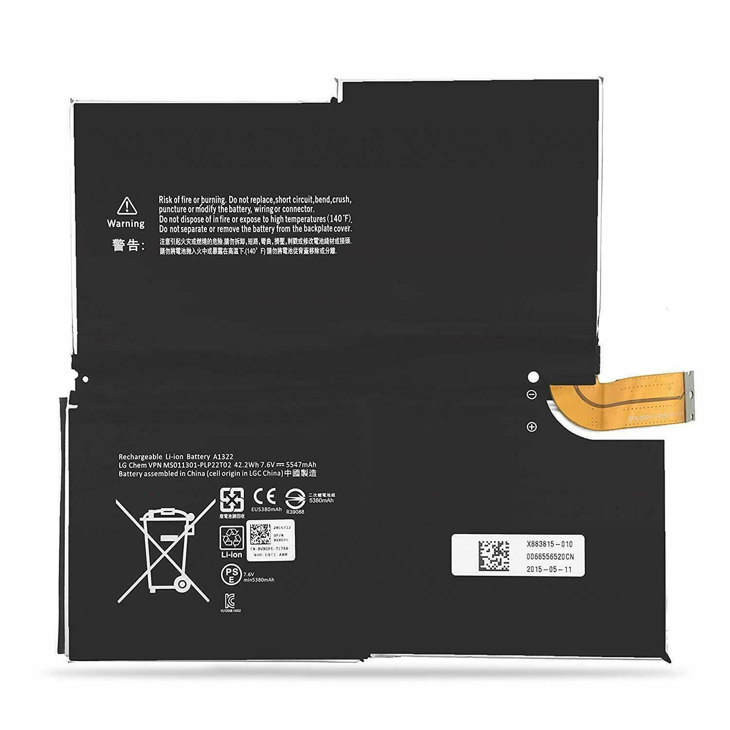 (image for) G3HTA005H Microsoft Surface Pro 3 1631 1577-9700 Tablet G3HTA009H MS011301-PLP22T02 Bateria