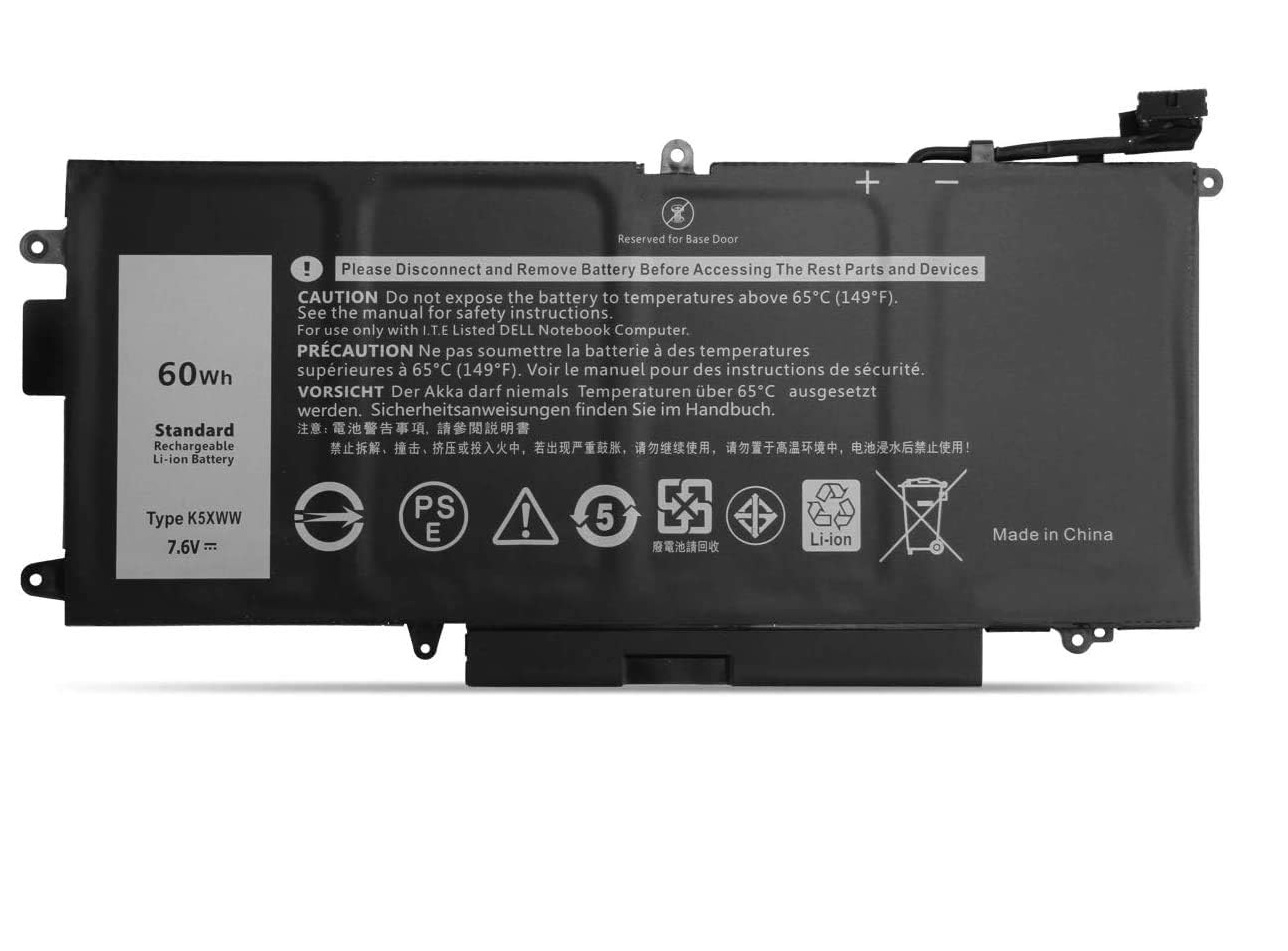 (image for) 7.6V 60Wh K5XWW Dell Latitude 5289 7389 7390 E5289 P29S001 P29S002 2-in-1 Bateria
