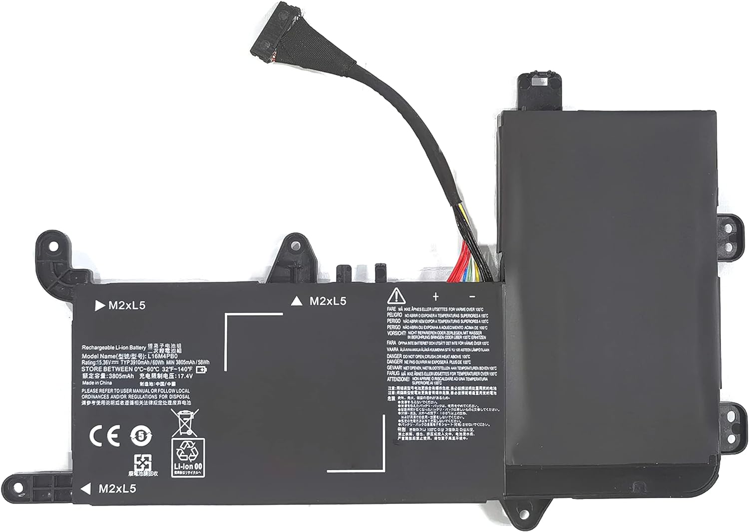 Bateria para 15.36V 60Wh L16M4PB0 L16S4TB0 5B10M33723 Lenovo Legion Y710 Y720-15 Y720-15IKB