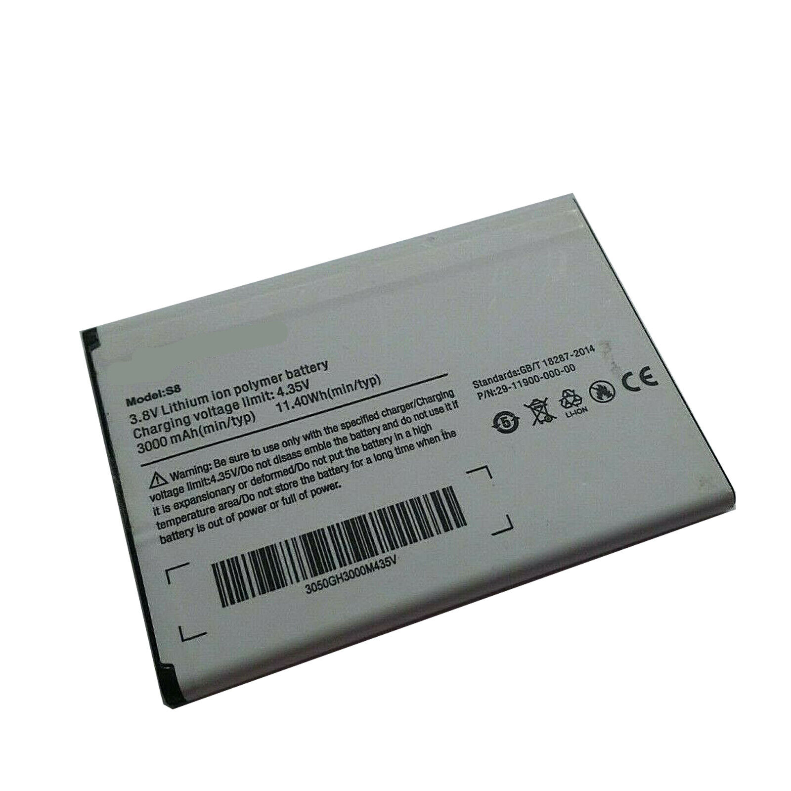 (image for) Ulefone S8,Ulefone S8 Pro 3000mAh 3,8V 11.4Wh Li-Polymer Bateria